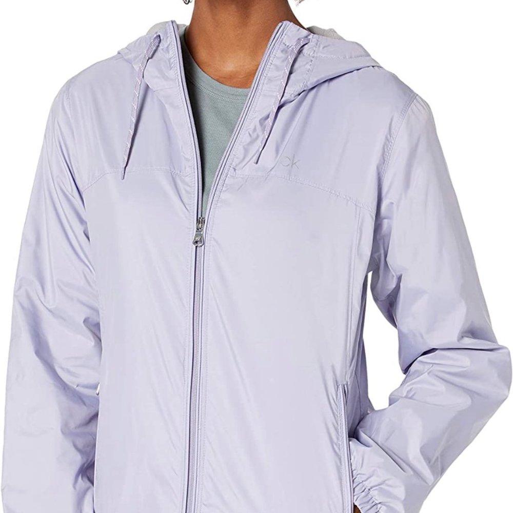 Calvin Klein Women's Outerwear Hooded Lined Windbreaker Jacket XL/NWT